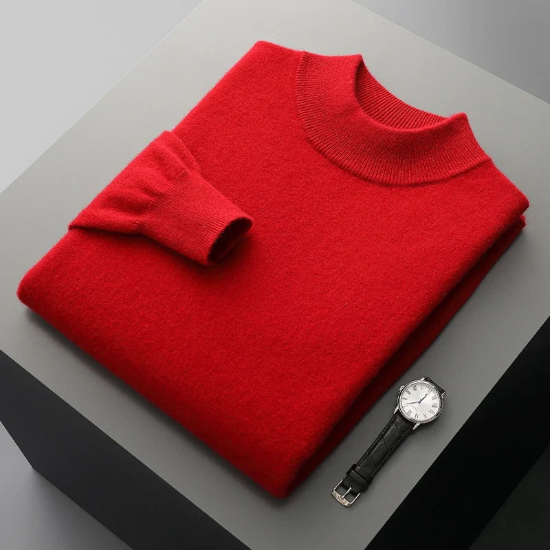 Maglione in cashmere con collo alto