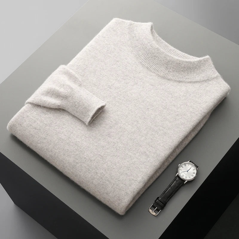 Maglione in cashmere con collo alto